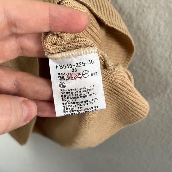 Burberry Blue Label Sleeveless Ribbed Collared Nova Check Trim Top 38 Japan S US - Picture 8 of 11